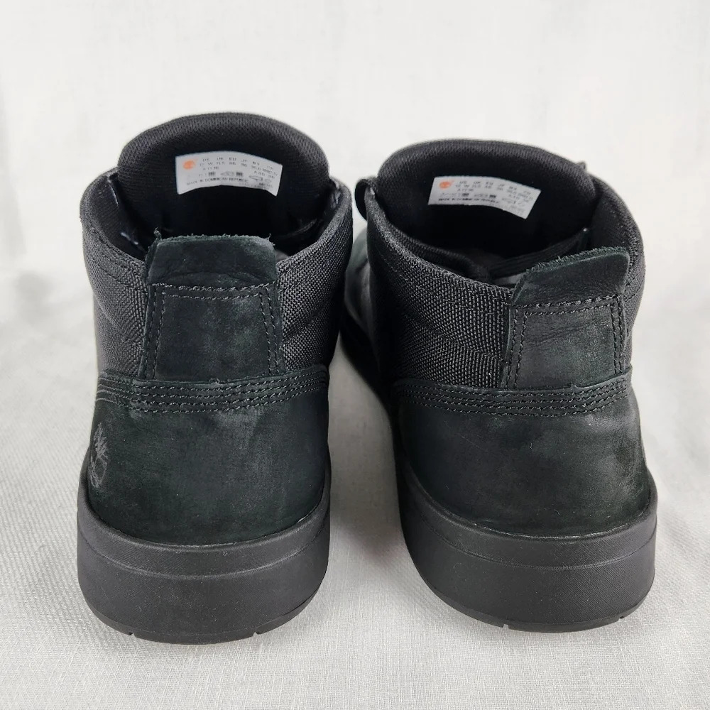 Timberland Suede Canvas Black Ankle Boots - Picture 5 of 10